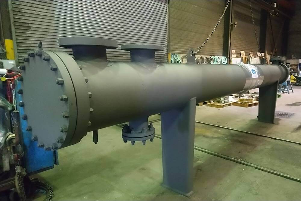 échangeur tubulaire industriel horizontal pour circuit thermique