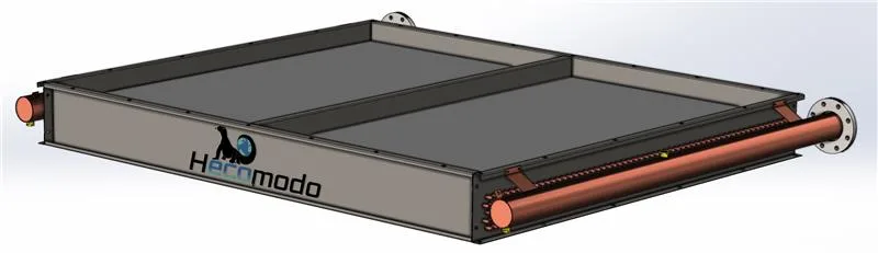 Modélisation 3D d'un échangeur de vapeur Hecomodo à collecteurs en cuivre