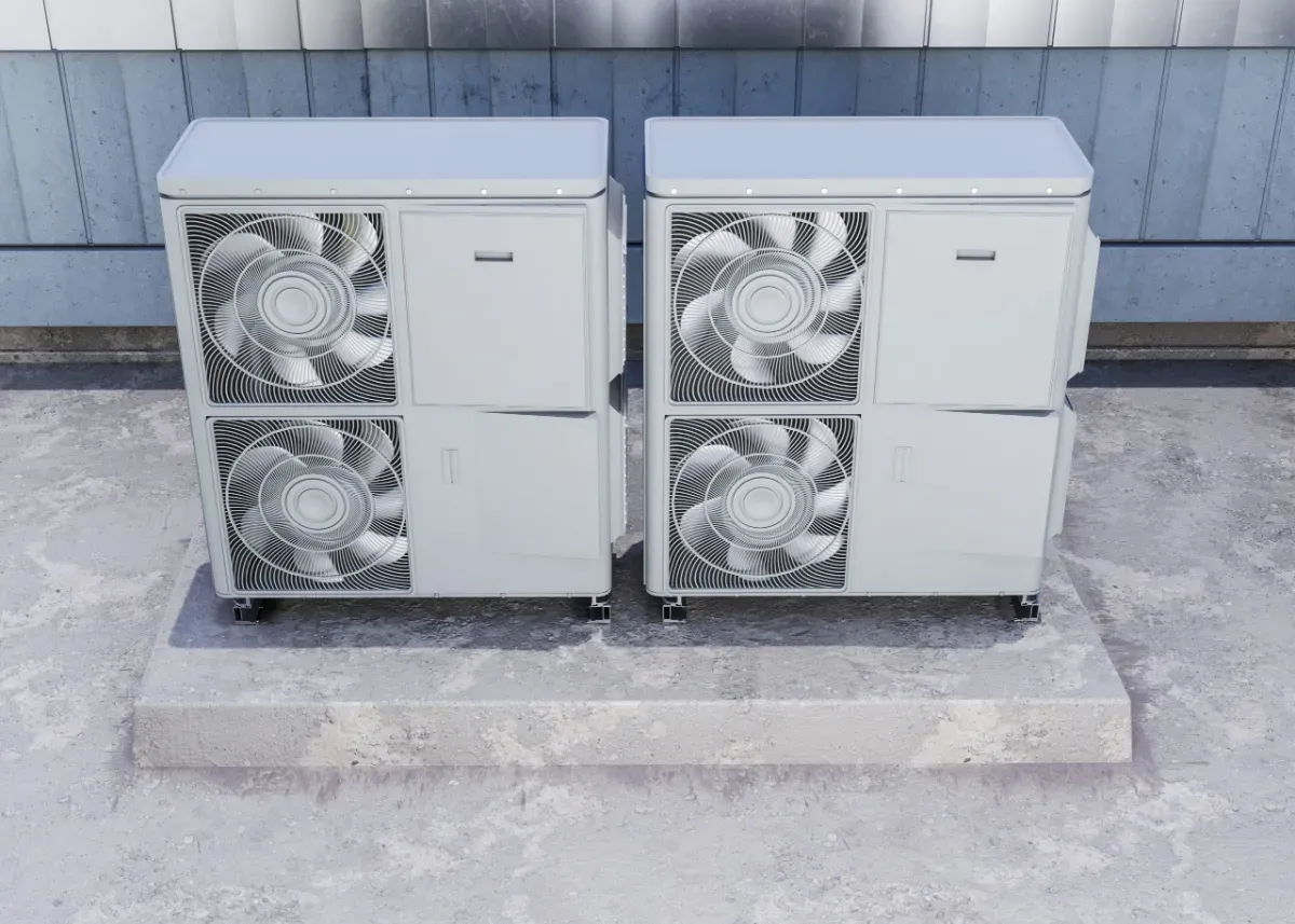 aéroréfrigérant avec ventilateurs pour échange thermique en installation extérieure